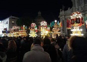 Candelore di Sant'Agata. Crediti: Effems via Wikimedia Commons. CC BY-SA 4.0