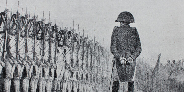 "The parade" by Raffet in the vintage book The Painting History, by R. Muter, 1900