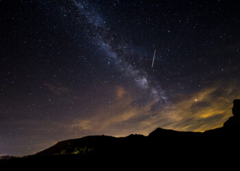 Stelle cadenti nella notte di San Lorenzo, 10 agosto.