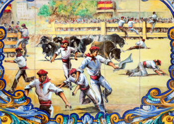 Encierros di San Fermín a Pamplona, Spagna